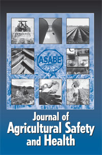 Front cover of the Journal of Agricultural Safety and Health