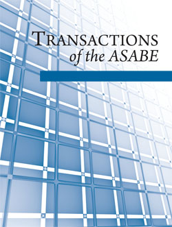 Front cover of Transactions of the ASABE journal